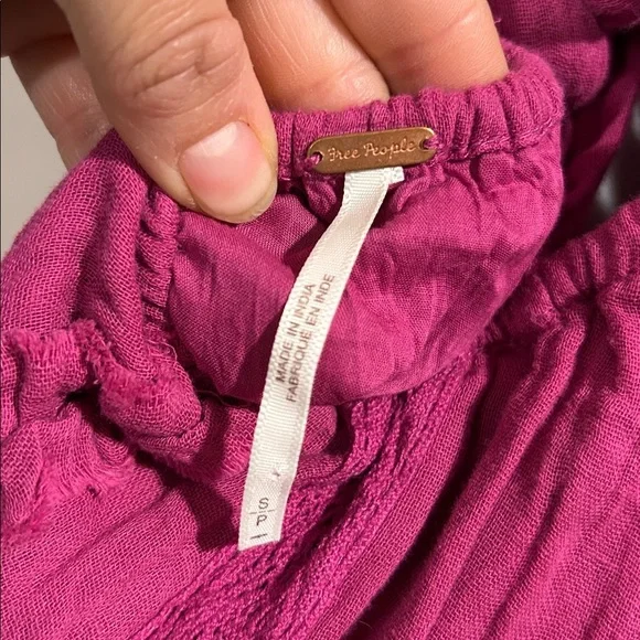 Free People Angele Mini Dress S OB1310143 Dragonfruit Punch Pink SZ Small - Picture 2 of 12